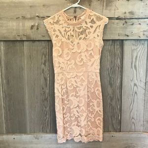 Peach / nude lace dress
